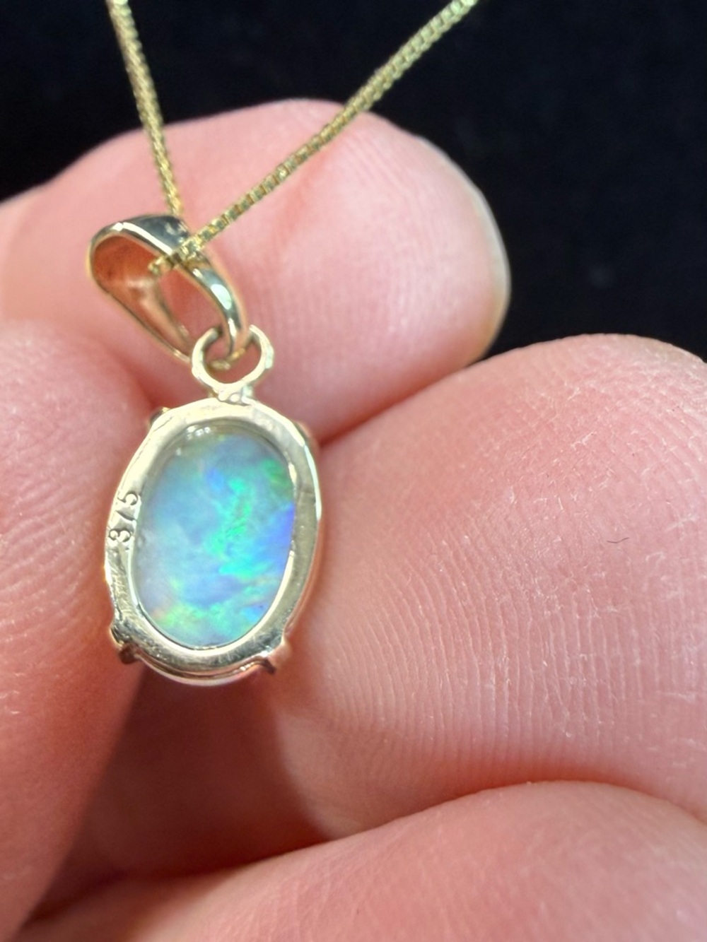 Gold Opal Pendant Necklace - Australian - Picture 8 of 15